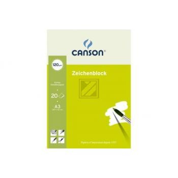 CANSON Zeichenblock A3 100050301 blanko,90g 20 Blatt