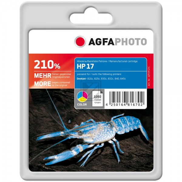 Agfaphoto Tintendruckkopf cyan/gelb/magenta (APHP17C) ersetzt 17