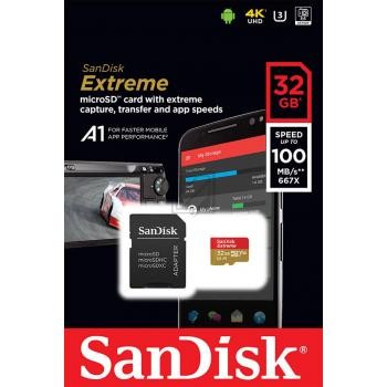 SANDISK MICRO SDHC SPEICHERKARTE 32GB SDSDQQ-032G-G46A mit Adapter