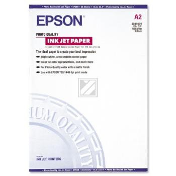 Epson Photo Quality Ink Jet Papier Inkjetpapier weiß DIN A2 (C13S041079)