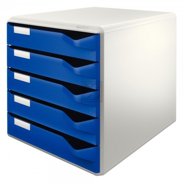 Leitz Bürobox 5 Schübe blau 291 x 352 x 292 mm
