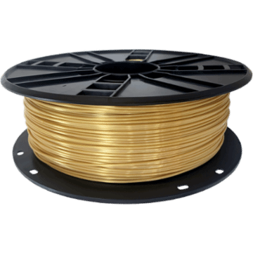Ampertec 3D-Filament Seiden-PLA gelbgold mit Perlglanz 1.75mm 1000g Spule