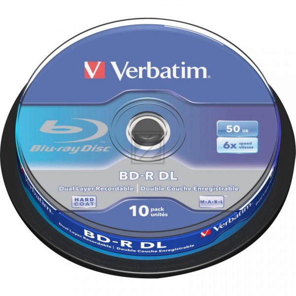 VERBATIM BD-R 50GB 6x (10) SP 43746 Spindel Dual Layer