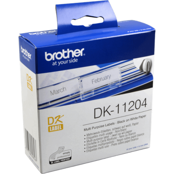 Brother PT Etiketten DK11204 weiss 17x54mm 400 St. Rolle