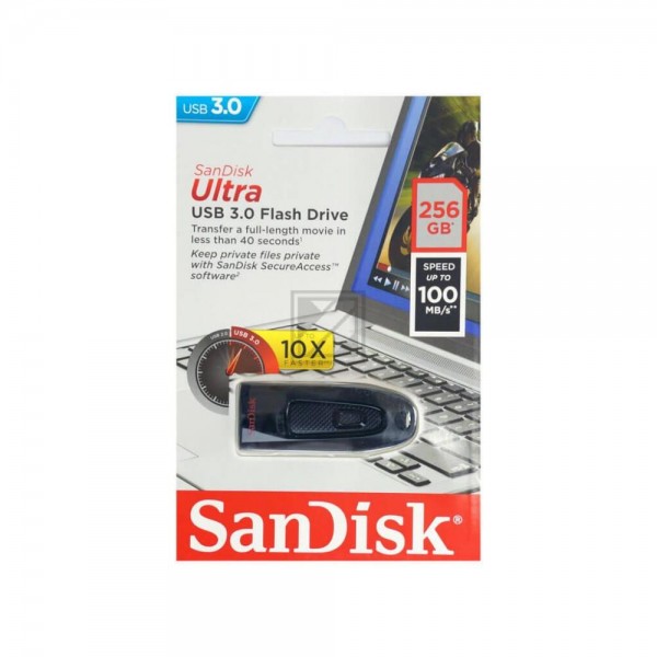 SANDISK CRUZER ULTRA USB STICK 256GB SDCZ48-256G-U46 USB 3.0 schwarz