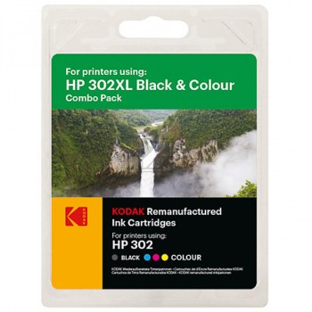 Kodak Tintenpatrone cyan/gelb/magenta, schwarz (185H030217) ersetzt 302XL