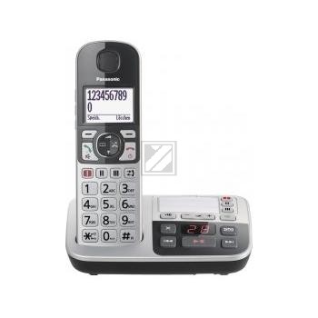 Panasonic KX-TGE520GS schnurloses Single-DECT Telefon, silber-schwarz