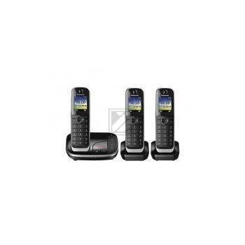 Panasonic KX-TGJ323GB schnurloses Trio-DECT Telefon mit AB, schwarz