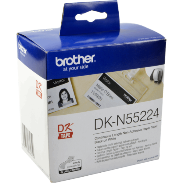 Brother PT Etiketten DKN55224 weiss 54mm x 30,48m Rolle