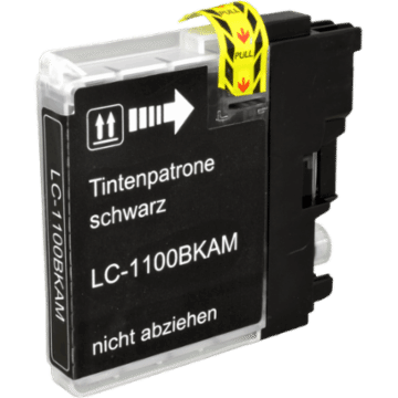 Ampertec Tinte kompatibel mit Brother LC-1100BK LC-980BK Universal schwarz