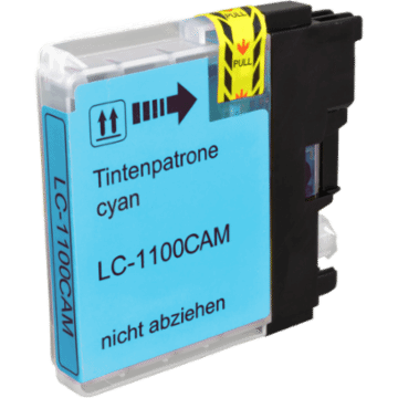 Ampertec Tinte kompatibel mit Brother LC-1100C LC-980C Universal cyan