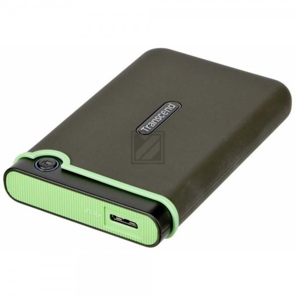 Transcend StoreJet 25M3 - Festplatte - 1 TB - extern (tragbar) - 2.5" (6.4 cm) - USB 3.1 Gen 1 - 256-Bit-AES - Iron Gray