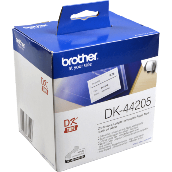 Brother PT Etiketten DK44205 weiss 62mm x 30,48m Rolle ablösbar