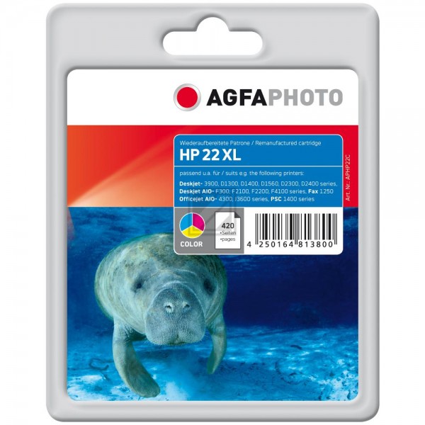 Agfaphoto Tintendruckkopf cyan/gelb/magenta (APHP22C) ersetzt 22XL