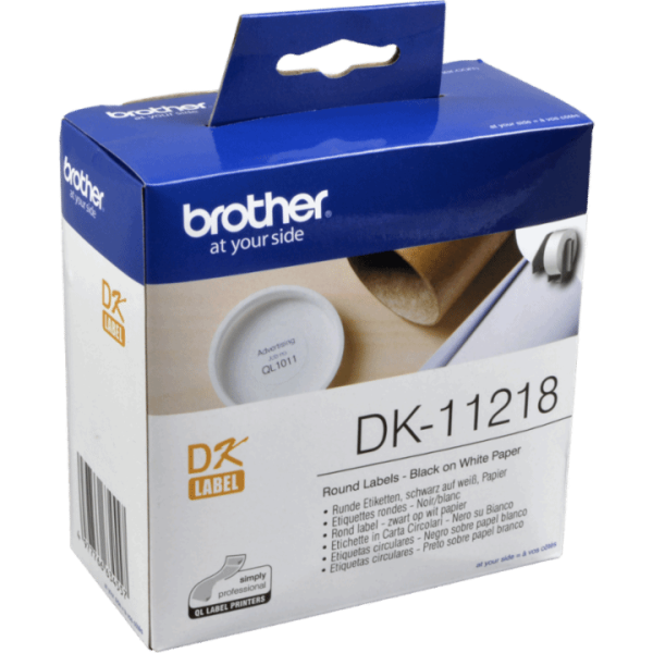 Brother PT Etiketten DK11218 weiss rund 24mm 1000 St. VE