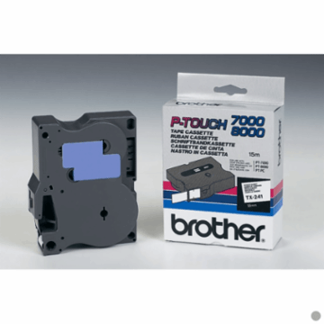Brother P-Touch Band TX-241 schwarz auf weiß 18mm / 15m laminiert