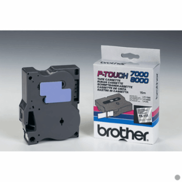 Brother P-Touch Band TX-151 schwarz auf transparent 24mm / 15m laminiert