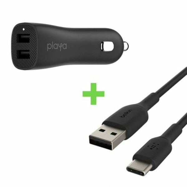 Universal-USB-Autoladegerät + USB-Kabel C Belkin Playa