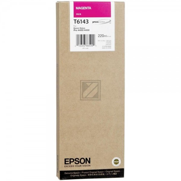 Epson Tintenpatrone magenta HC (C13T614300, T6143)